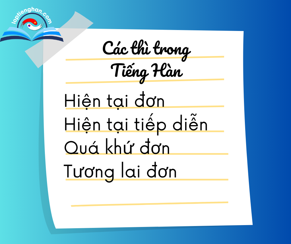 Các thì trong tiếng Hàn: Tổng hợp công thức và cách sử dụng dễ hiểu nhất 2